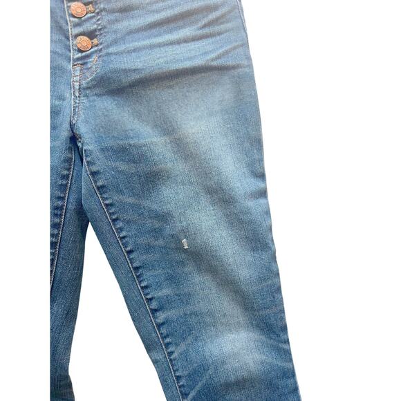 Madewell High-Rise Skinny Jeans Women’s 27 Medium Wash Denim Button Fly Raw Hem - Picture 7 of 11